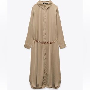 Zara women’s oversized midi long sleeve dress size XS